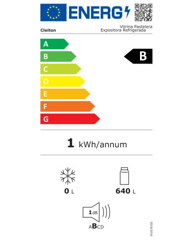 Vitrina Refrigerada Pastelera CLEITON 180 cm Blanca Profesional
