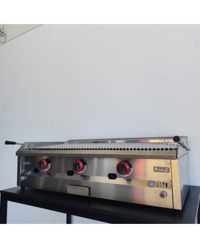 132. Barbacoa Industrial a Gas con Piedra Volcánica 100 cm Sobremesa (CC-45)