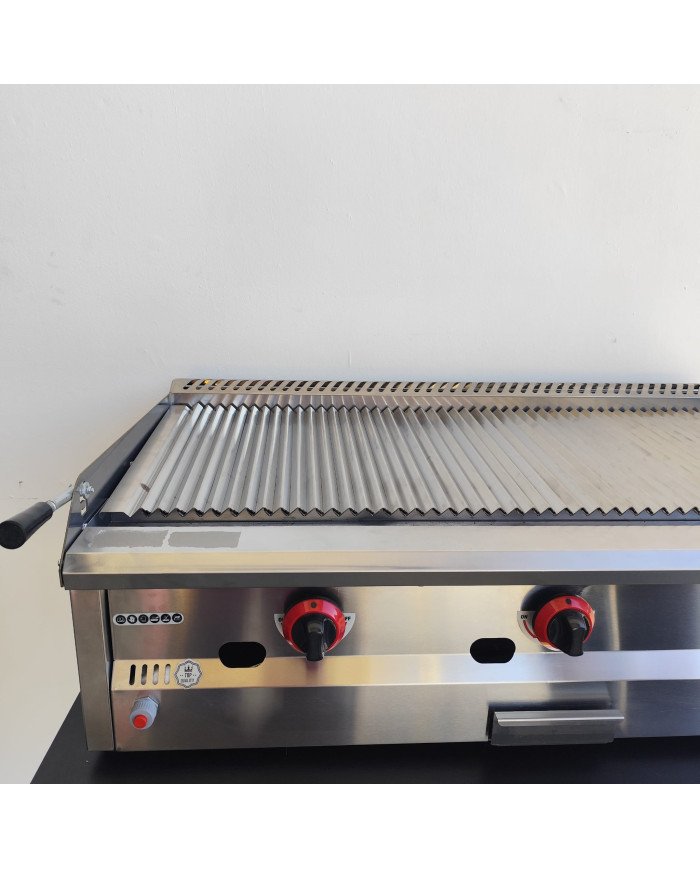 132. Barbacoa Industrial a Gas con Piedra Volcánica 100 cm Sobremesa (CC-45)