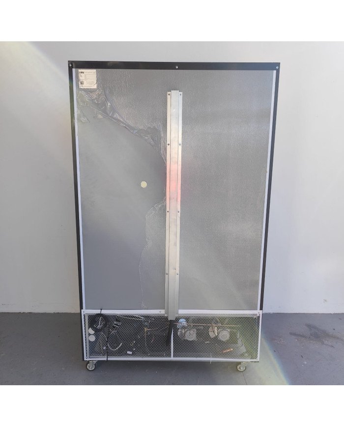 133. Armario Expositor de Congelación Modelo D Luz Led - 2 Puertas de Cristal Negro 1200 Litros Ventilado (FR-150)