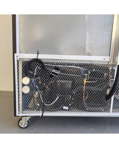 133. Armario Expositor de Congelación Modelo D Luz Led - 2 Puertas de Cristal Negro 1200 Litros Ventilado (FR-150)