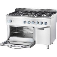 Cocina 6 Fuegos Gas Butano Estático | Equipamiento Industrial