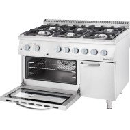 Cocina 6 Fuegos Gas Butano Horno Eléctrico Trifásico | Gastroten