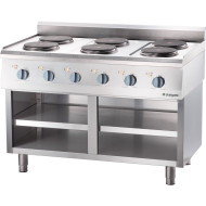 Cocina Eléctrica Sobremesa 6 Fuegos Trifásica | Gastroten