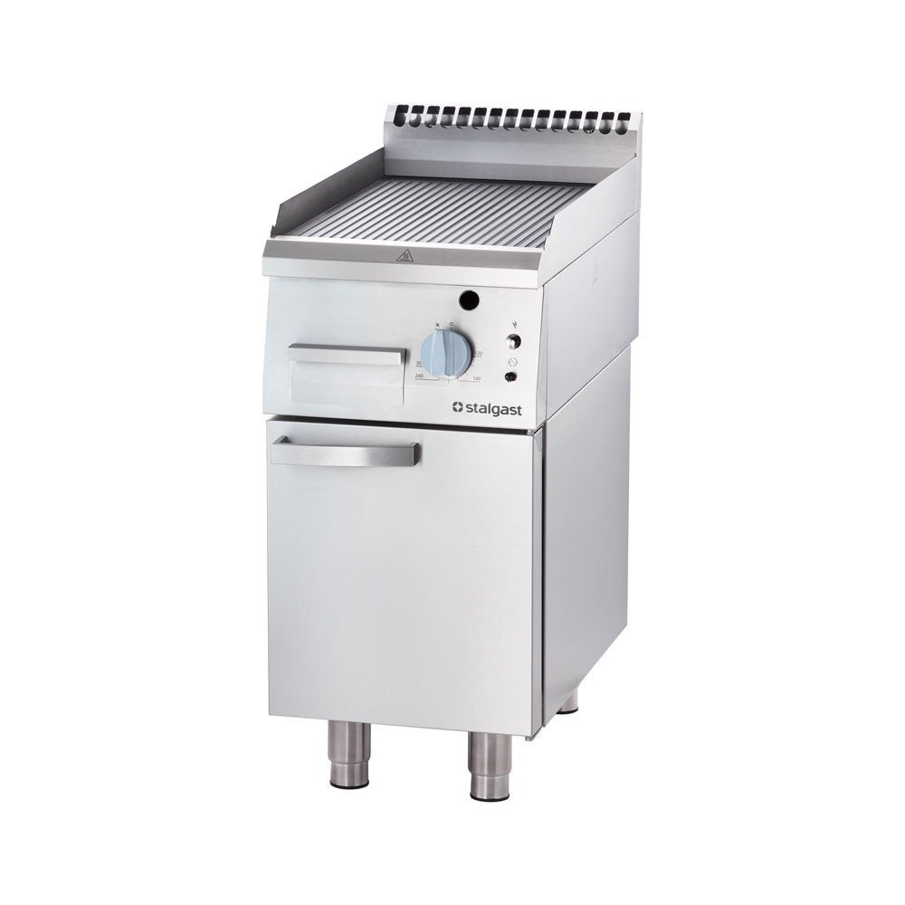 Plancha Acero Sobremesa Ranurada 40 Gas Natural | Gastroten