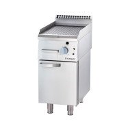 Plancha Acero Sobremesa Ranurada 40 Gas Natural | Gastroten