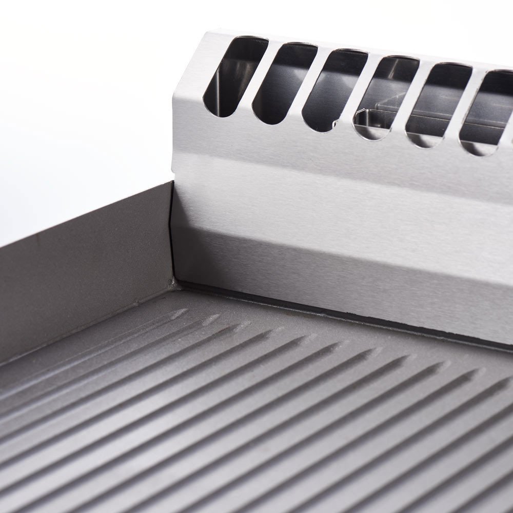Plancha Acero Sobremesa Ranurada 40 Gas Natural | Gastroten
