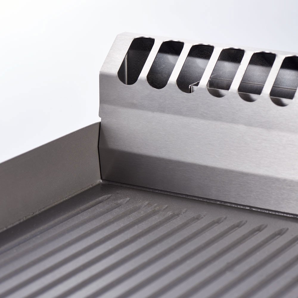 Plancha Acero Sobremesa Ranurada 40 Gas Butano | Gastroten