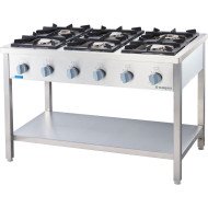 Cocina Gas Natural 6 Fuegos Stalgast 1200x700 | Equipamiento Industrial