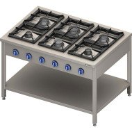 Cocina Industrial 6 Fuegos Gas Natural 1300x900 | Gastroten