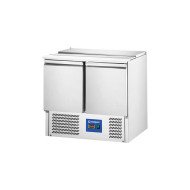 Mesa Ensaladera 90 cm 2 Puertas GN 1/4 | Equipamiento Industrial