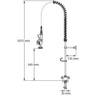 Grifo Ducha A con 2 Aguas Fregadero | Lavado Industrial