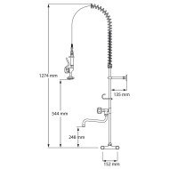 Grifo Ducha A con Grifo Mano 2 Aguas | Equipamiento Industrial