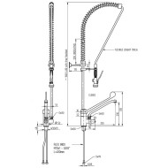 Grifo Ducha B y Monomando Codo 2 Aguas | Equipamiento Industrial