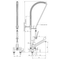 Grifo Ducha B Monomando 2 Aguas Pared | Equipamiento Industrial