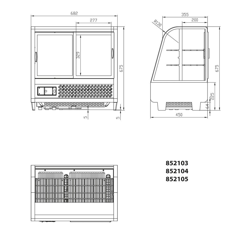 Vitrina Pastelera Expositora 100 Litros Romux | Equipamiento Industrial