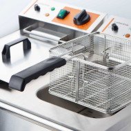 Freidora Eléctrica Doble 8+8L Grifo Sobremesa | Gastroten
