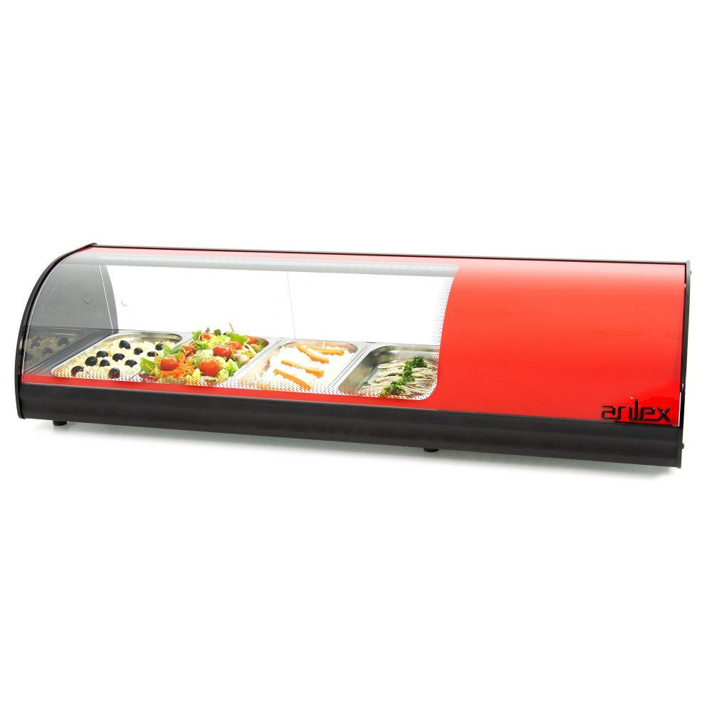 Vitrina Refrigerada Curva 4 Cubetas GN 1/3 | Gastroten