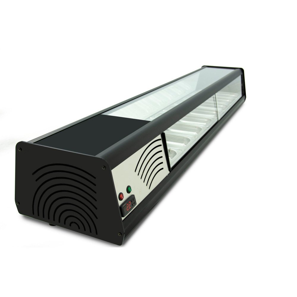 Vitrina Refrigerada Tapas Plana 8 Cubetas GN 1/3 | Gastroten
