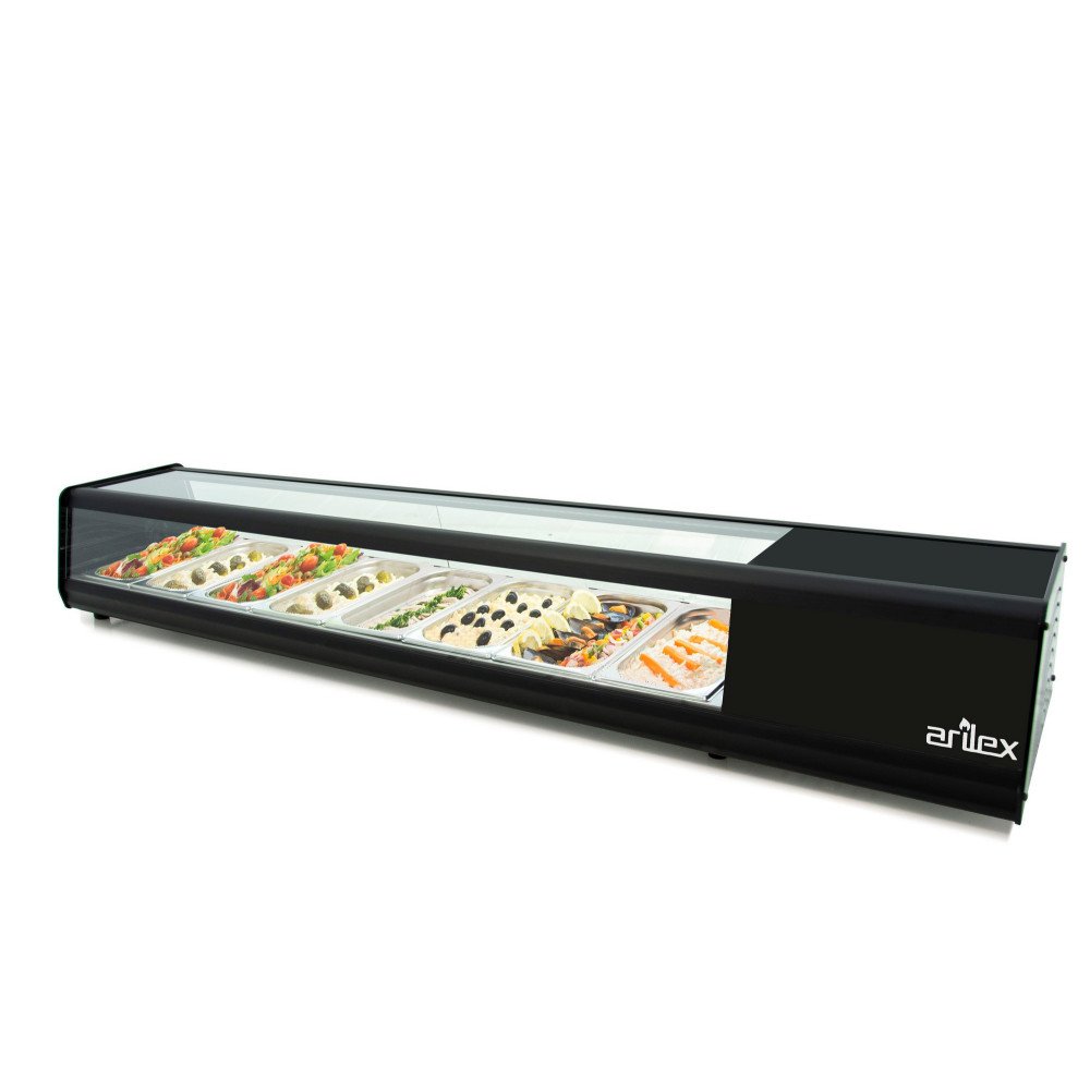 Vitrina Refrigerada Tapas Plana 8 Cubetas GN 1/3 | Gastroten