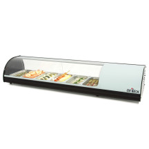 Vitrina Refrigerada Tapas Curva 6 Cubetas GN 1/3 | Equipamiento Industrial